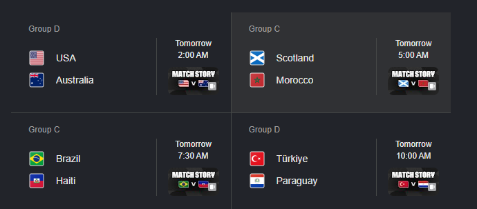 Prediksi Bola Horas711: Amerika Serikat vs Australia, Skotlandia vs Maroko, Brasil vs Haiti, dan Turki vs Paraguay